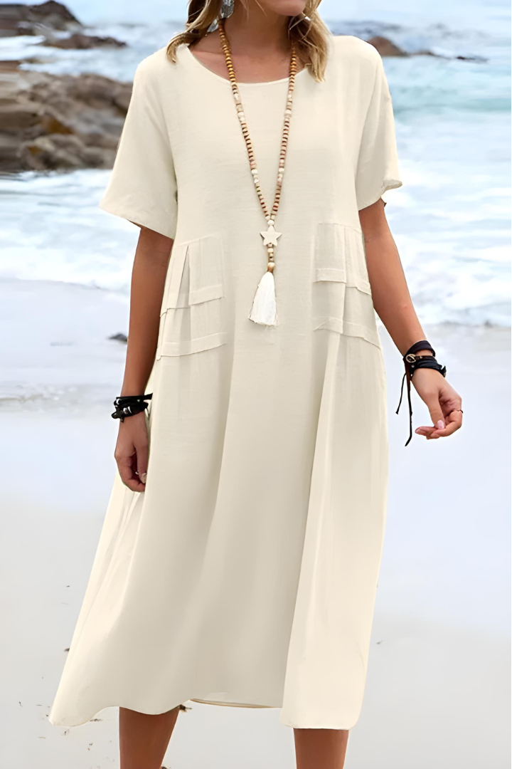 Cyrene – Relaxed Tiered Midi Dress