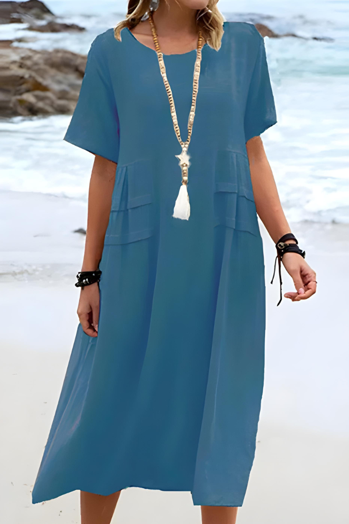 Cyrene – Relaxed Tiered Midi Dress