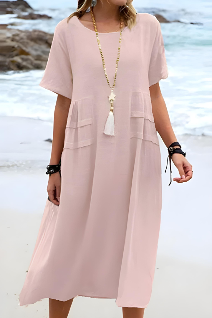 Cyrene – Relaxed Tiered Midi Dress