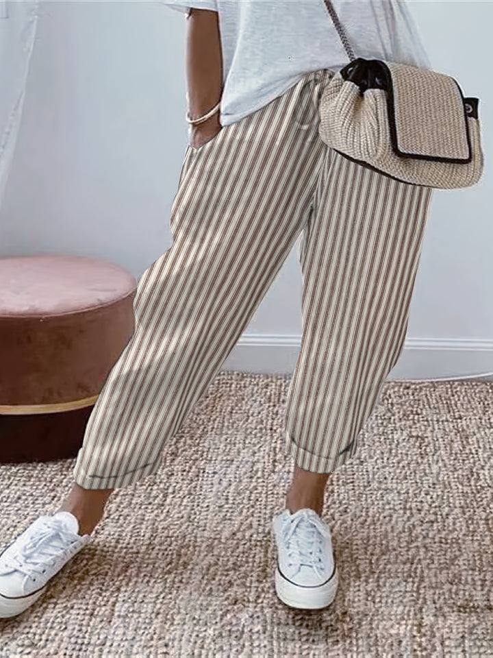 Catriona – Relaxed Striped Tapered Trousers