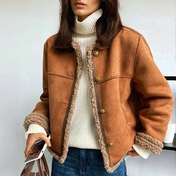 Cerys – Shearling Button Jacket