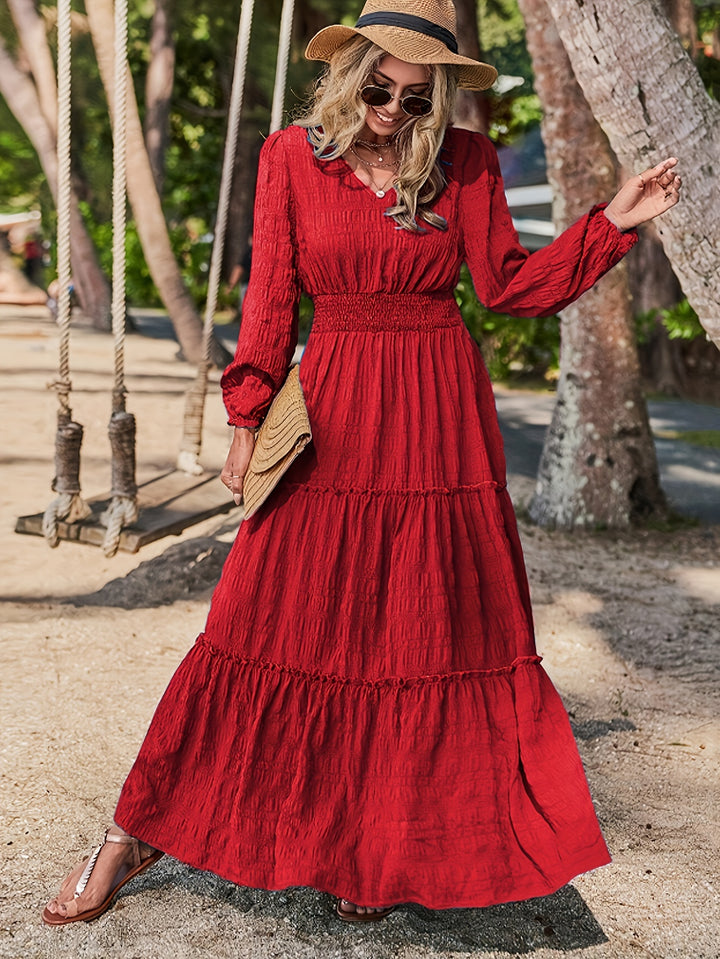 Abigail – Longline Smocked Maxi Dress
