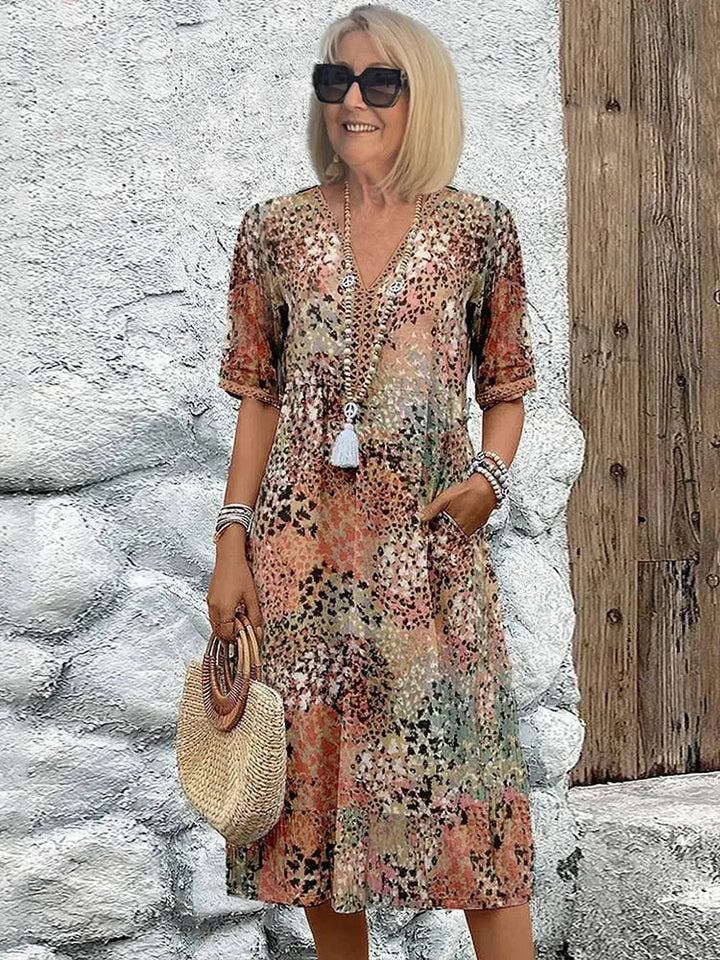 Aaliyah – Relaxed Fit Printed Midi Dress