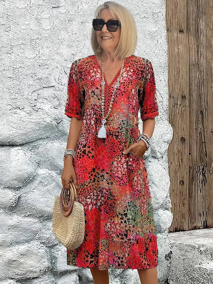 Aaliyah – Relaxed Fit Printed Midi Dress