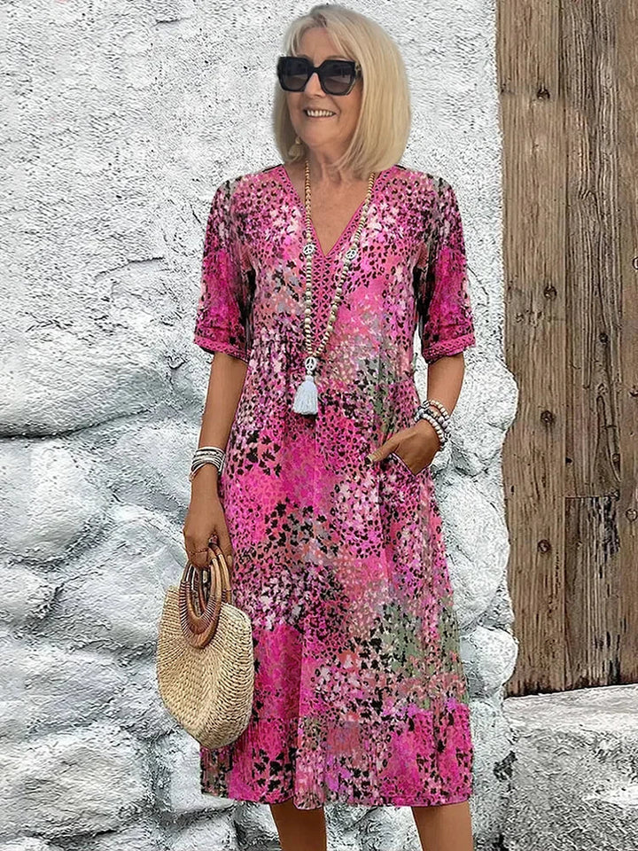 Aaliyah – Relaxed Fit Printed Midi Dress