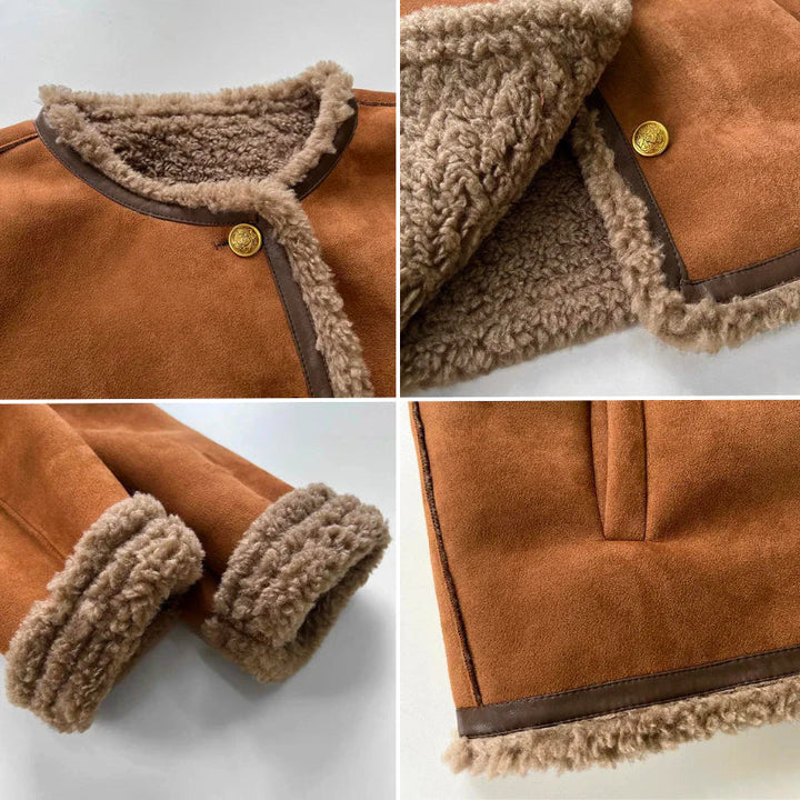 Cerys – Shearling Button Jacket