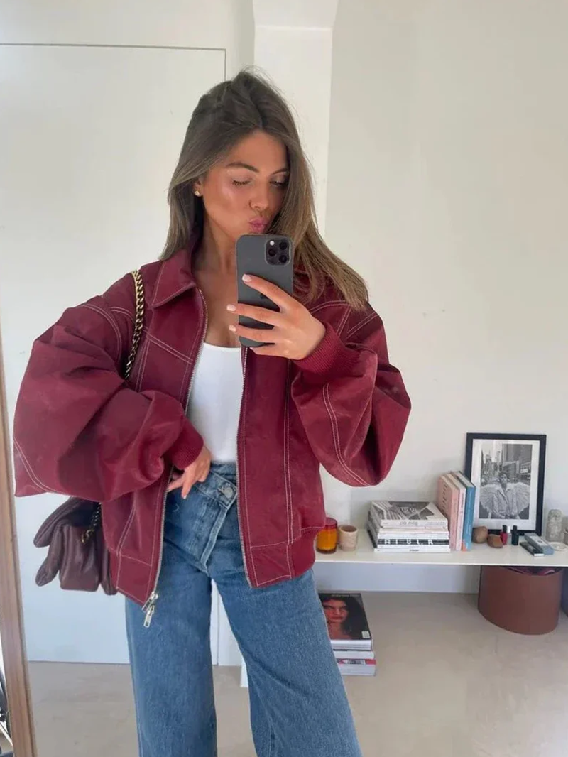 Jackie | Oversized Contrast Jacket - Limited Sale