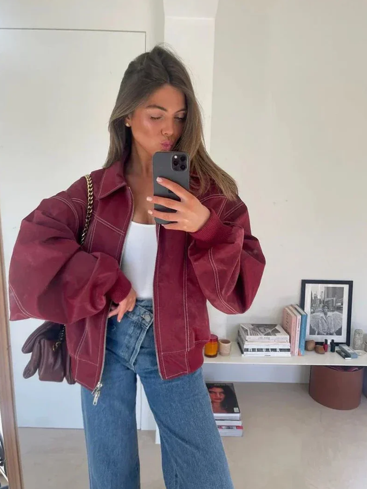 Jackie | Oversized Contrast Jacket - Limited Sale