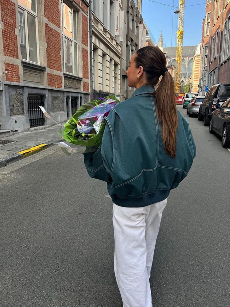 Jackie | Oversized Contrast Jacket - Limited Sale