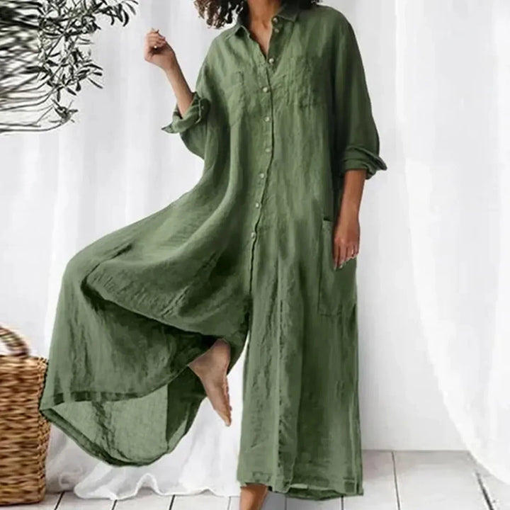 Juliane – Oversized Shirt Dress with Button Front