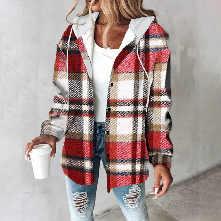 Risana – Checked Hooded Jacket