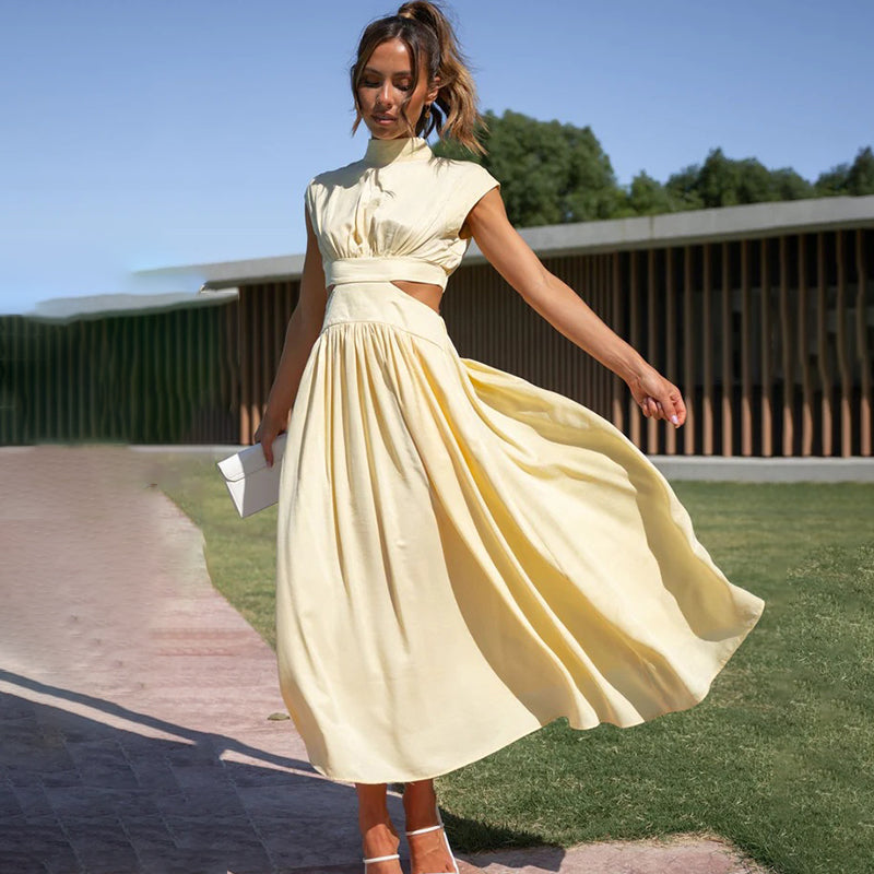 Emilia | Elegant High Neckline Dress