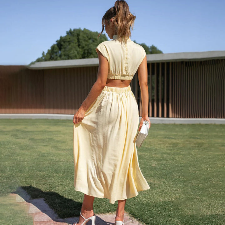 Emilia | Elegant High Neckline Dress
