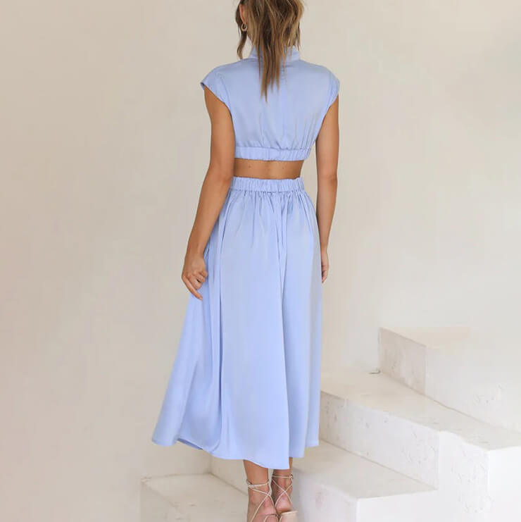 Emilia | Elegant High Neckline Dress