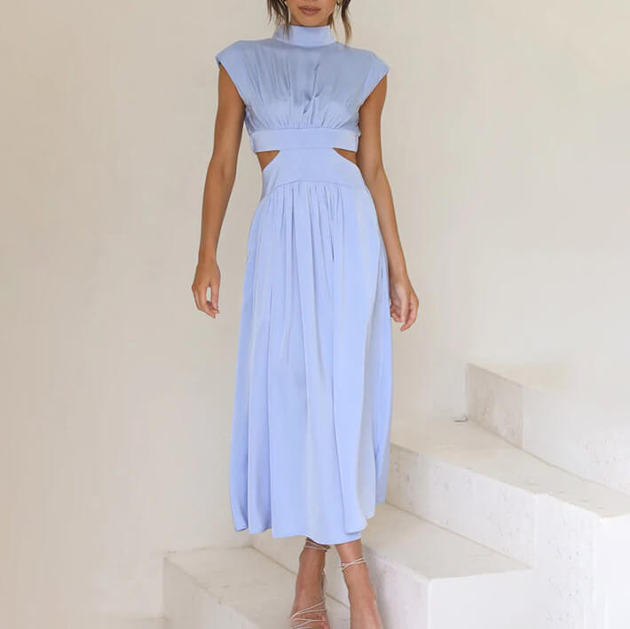Emilia | Elegant High Neckline Dress