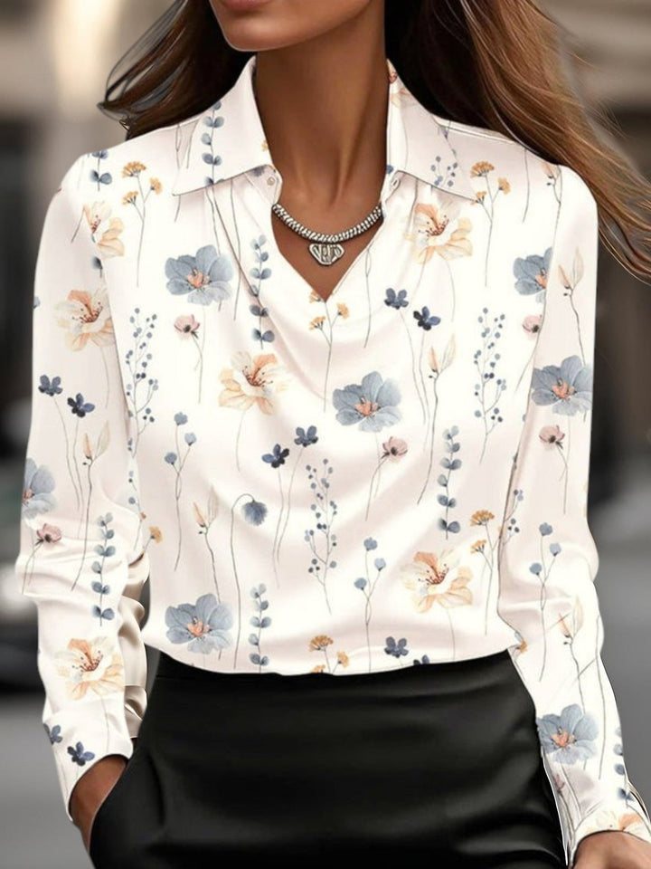 Rivelle – Draped Collar Blouse